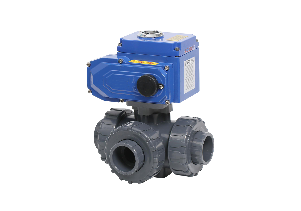 電動PVC三通球閥